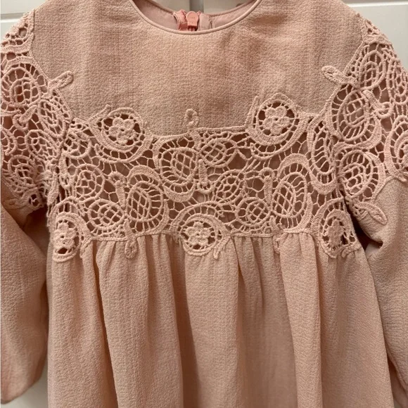 Chloe couture dress with guipure embroidery